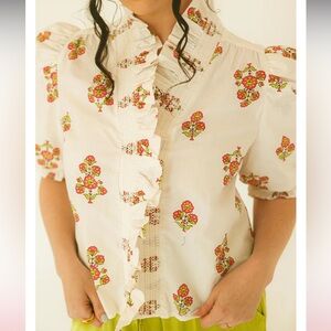 Karlie Floral Ruffle Blouse